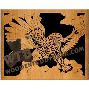 Winged Predator of the Night Fretwork Scroll Saw Pattern | The Wooden Teddy Bear