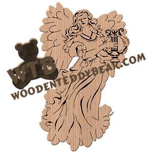 Harp Angel Fretwork Scroll Saw Pattern | The Wooden Teddy Bear