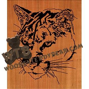 Cougar advanced fretwork scroll saw pattern | The Wooden Teddy Bear