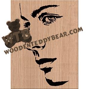 Woman's Face fretwork scroll saw pattern | The Wooden Teddy Bear
