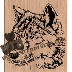 Wolf #2 advanced fretwork scroll saw pattern | The Wooden Teddy Bear