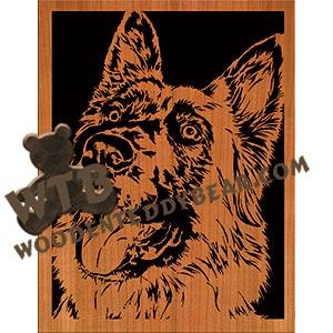 German Shepherd advanced fretwork scroll saw pattern | The Wooden Teddy Bear