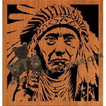 Chief Joseph #2 advanced fretwork scroll saw pattern | The Wooden Teddy Bear