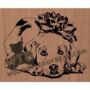 Puppy Gift fretwork scroll saw pattern | The Wooden Teddy Bear