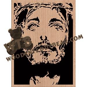 Jesus #2 fretwork scroll saw pattern | The Wooden Teddy Bear