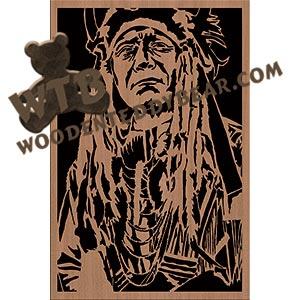 Indian #2 advanced fretwork scroll saw pattern | The Wooden Teddy Bear