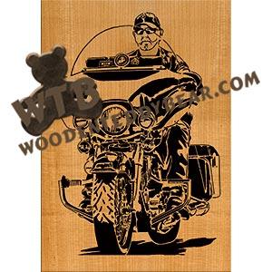 Biker advanced fretwork scroll saw pattern | The Wooden Teddy Bear