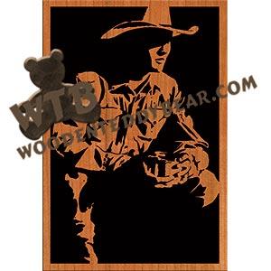 Cowboy advanced fretwork scroll saw pattern | The Wooden Teddy Bear