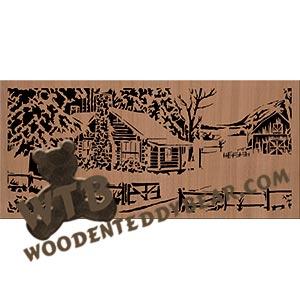 Mountain Cabin advanced fretwork scroll saw pattern | The Wooden Teddy Bear