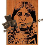 Cayuse Indian Woman advanced fretwork scroll saw pattern | The Wooden Teddy Bear