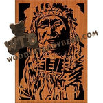 Chief #2 advanced fretwork scroll saw pattern | The Wooden Teddy Bear