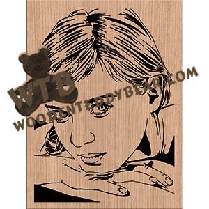 Girl's Face fretwork scroll saw pattern | The Wooden Teddy Bear