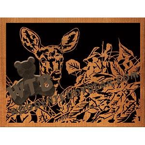 Hidden Deer advanced fretwork scroll saw pattern | The Wooden Teddy Bear