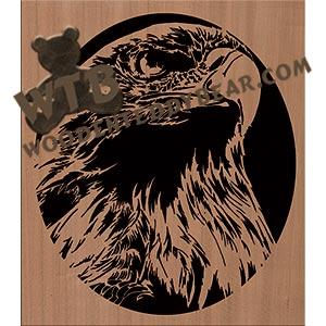 Eagle Head in Oval advanced fretwork scroll saw pattern | The Wooden Teddy Bear