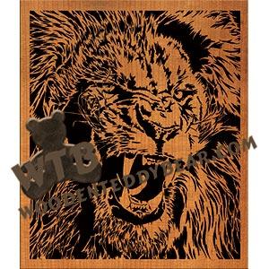 Lion Roar advanced fretwork scroll saw pattern | The Wooden Teddy Bear