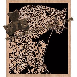 Leopard advanced fretwork scroll saw pattern | The Wooden Teddy Bear