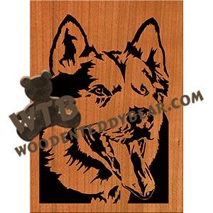 Malamute fretwork scroll saw pattern | The Wooden Teddy Bear