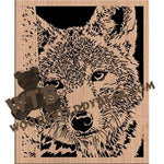 Wolf by Tree #2 advanced fretwork scroll saw pattern | The Wooden Teddy Bear