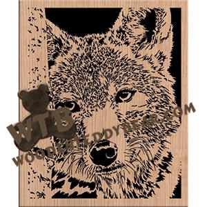 Wolf by Tree #2 advanced fretwork scroll saw pattern | The Wooden Teddy Bear