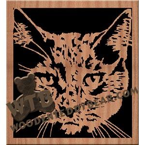 Cat #2 fretwork scroll saw pattern | The Wooden Teddy Bear