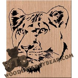 Lioness fretwork scroll saw pattern | The Wooden Teddy Bear