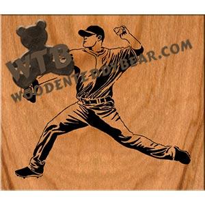 Baseball Pitcher advanced fretwork scroll saw pattern | The Wooden Teddy Bear