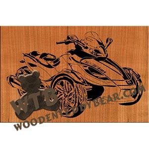 Can Am Spyder RS advanced fretwork scroll saw pattern | The Wooden Teddy Bear