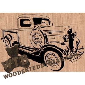 1936 Chevy Pickup |  Advanced Fretwork Scroll Saw Pattern | Wooden Teddy Bear