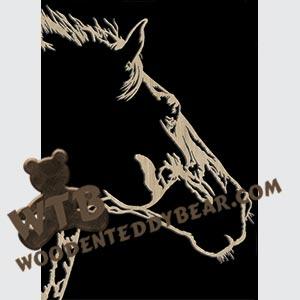 Contrast Horse #2 |  Advanced Fretwork Scroll Saw Pattern | Wooden Teddy Bear
