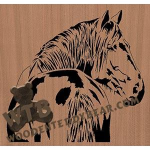 Horse Rear Curl |  Advanced Fretwork Scroll Saw Pattern | Wooden Teddy Bear