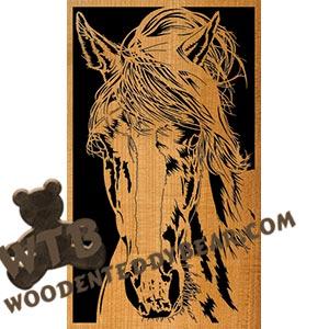 Horse Head #2 |  Advanced Fretwork Scroll Saw Pattern | Wooden Teddy Bear