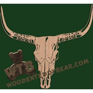 Cow Skull - Advanced | Fretwork Scroll Saw Pattern | Wooden Teddy Bear