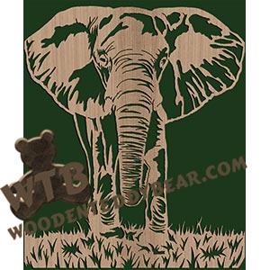 Elephant #2 - Advanced | Fretwork Scroll Saw Pattern | Wooden Teddy Bear