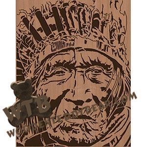 He Dog Lakota Sioux - Advanced | Fretwork Scroll Saw Pattern | Wooden Teddy Bear