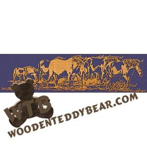 Horses in Water - Advanced | Fretwork Scroll Saw Pattern | Wooden Teddy Bear