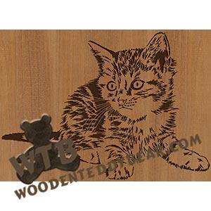 Kitten #1 - Advanced | Fretwork Scroll Saw Pattern | Wooden Teddy Bear