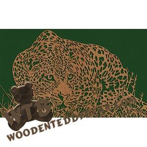 Leopard Stalking - Advanced | Fretwork Scroll Saw Pattern | Wooden Teddy Bear