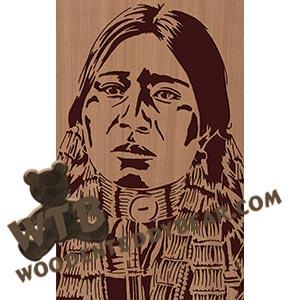 Native American Woman - Advanced | Fretwork Scroll Saw Pattern | Wooden Teddy Bear