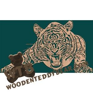 Tiger Reach - Advanced | Fretwork Scroll Saw Pattern | Wooden Teddy Bear