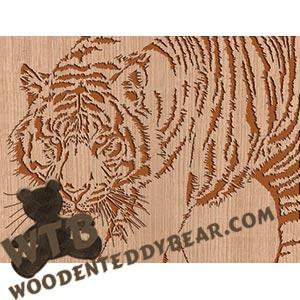 Tiger Stalking - Advanced | Fretwork Scroll Saw Pattern | Wooden Teddy Bear