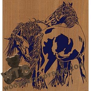 Twisted Horses - Advanced | Fretwork Scroll Saw Pattern | Wooden Teddy Bear