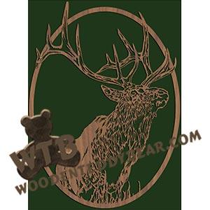 Elk #6 Oval - Advanced | Fretwork Scroll Saw Pattern | Wooden Teddy Bear