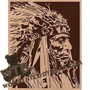 Chief Black Eagle #2 - Advanced | Fretwork Scroll Saw Pattern | Wooden Teddy Bear