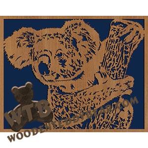 Koala #2 - Advanced | Fretwork Scroll Saw Pattern | Wooden Teddy Bear