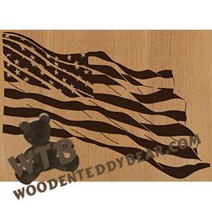 Flag #2 - Advanced | Fretwork Scroll Saw Pattern | Wooden Teddy Bear