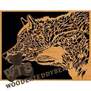 Wolf Pair - Advanced | Fretwork Scroll Saw Pattern | Wooden Teddy Bear