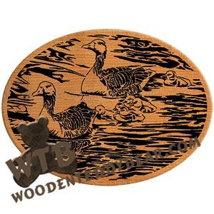 Geese Oval - Advanced | Fretwork Scroll Saw Pattern | Wooden Teddy Bear