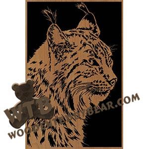 Lynx Profile - Advanced | Fretwork Scroll Saw Pattern | Wooden Teddy Bear