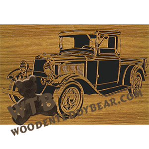 1933 Ford Truck - Advanced | Fretwork Scroll Saw Pattern | Wooden Teddy Bear