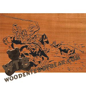 Cattle Roping #1 - Advanced | Fretwork Scroll Saw Pattern | Wooden Teddy Bear
